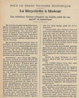 La Bicyclette à Moteur - Pubblicità D'epoca - 1923 Old Advertising - Werbung