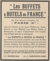 Les Buffets & Hotels De France - Pubblicità D'epoca - 1923 Old Advert - Publicités