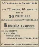 KUNDTZ Laminées - Pubblicità D'epoca - 1923 Old Advertising - Publicités