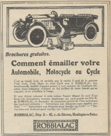 ROBBIALAC Pour Auto, Moto Ou Cycle - Pubblicità D'epoca - 1923 Old Advert - Werbung