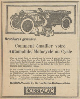 ROBBIALAC Pour Auto, Moto Ou Cycle - Pubblicità D'epoca - 1923 Old Advert - Publicités