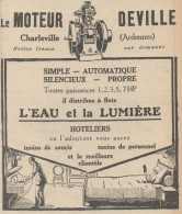 Moteur DEVILLE - Pubblicità D'epoca - 1923 Old Advertising - Werbung