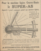 Appareil Le SUPER-AS - Pubblicità D'epoca - 1923 Old Advertising - Werbung