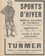 TUNMER - Sports D'Hiver - Pubblicità D'epoca - 1923 Old Advertising - Publicités