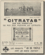 CITRATAS As De Tréfle - Pubblicità D'epoca - 1923 Old Advertising - Werbung