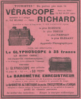 Vérascope RICHARD - Pubblicità D'epoca - 1912 Old Advertising - Publicités