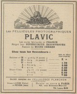 PLAVIC Pellicules Photographiques - Pubblicità D'epoca - 1920 Old Advert - Publicités