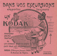 KODAK Appareil Photographique - Pubblicità D'epoca - 1911 Old Advertising - Publicités