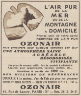 OZONAIR L'air Pur De La Mer - Pubblicità D'epoca - 1934 Old Advertising - Publicités