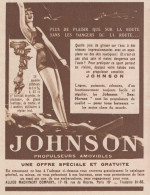 Propulseur Amovibles JOHNSON - Pubblicità D'epoca - 1934 Old Advertising - Publicités