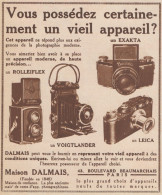 Rolleiflex - Exakta - Maison DALMAIS - Pubblicità D'epoca - 1934 Old Ad - Publicités