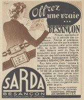 Horlogerie De Precision SARDA - Pubblicità D'epoca - 1938 Old Advertising - Werbung