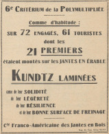 KUNDTZ Laminées - Pubblicità D'epoca - 1924 Old Advertising - Werbung