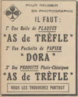 Plaques As De Trèfle & Papier DORA - Pubblicità D'epoca - 1921 Old Advert - Werbung