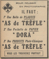 Plaques As De Trèfle & Papier DORA - Pubblicità D'epoca - 1921 Old Advert - Werbung