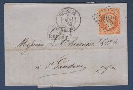 Haute Garonne -  Napoléon N° 23  Sur Lettre De Toulouse Pour St Gaudens - 1849-1876: Classic Period