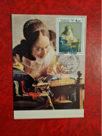 Carte Maximum 1982 PARIS VERMEER LA DENTELLIERE - 1980-1989