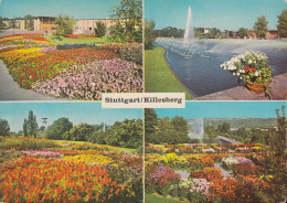 D-70173 Stuttgart/ Killesberg Mit Blumen (60er Jahre) - Parkanlagen - Springbrunnen - Fountain - Nice Stamp - Stuttgart