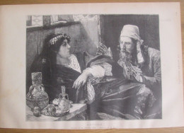 1884 ESTHER Tableau Gravure De EDOUARD ZIER - Prints & Engravings