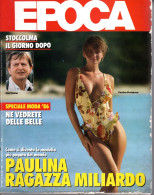 °°° RIVISTA EPOCA N° 1849 DEL 14 MARZO 1986 °°° - Sonstige & Ohne Zuordnung