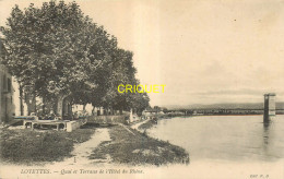 01 Loyettes, Quai Et Terrasse De L'Hotel Du Rhône - Ohne Zuordnung