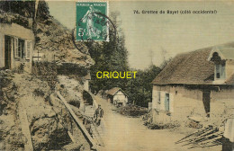 Dépt. 03, Les Grottes De Bayet, Carte Toilée Colorisée Affranchie 1909 - Andere & Zonder Classificatie