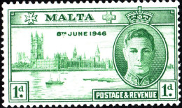 MALTA, RE GIORGIO VI, VITTORIA, 1946, NUOVI (MNH**) Mi:MT 197, Scott:MT 206, Yt:MT 199 - Malta (...-1964)