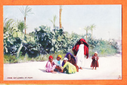 09976 / ⭐ Lithographie OILETTE Egypte ◉ Arab Children At Play Enfants Arabes 1905s ◉ RAPHAEL TUCK Egyptian Gazette N° 5 - Personas