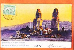 09982 / ⭐ PERLBERG ◉ MEMNONSAULEN Ebene THEBEN Colonnes MEMNON Plaine THEBES 1906 à PENTECOUTEAU ◉ Serie 3525 Ägypten 6 - Louxor