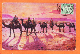 09967 / ⭐ ScèneEgypte ◉ Caravane Of Camels In The Desert  1905s ◉ Serie 1006/2 Au Carto-Sport Max H RUDMANN Le Caire - Persone