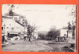 09909 / ⭐ AGEN 47-Lot Garonne  ◉ Café LASBISTES Cours Du 14 JUILLET 1918 à Louise NICOL Rue Recollets Toulouse ◉ BORNAND - Agen