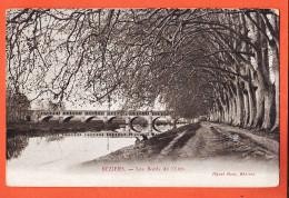 09938 / ⭐ BEZIERS 34-Herault ◉ Les Bords De L'ORB Allée Platanes Pont Chemin Berges 1910s ◉ Edition MAZET PONS - Beziers