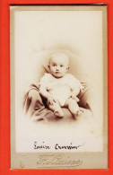 09831 / ⭐ (•◡•) Louise CROSNION ? Photo CDV 37-TOURS 1890s ◉ Bébé ◉  Photographie F. LARIPPE 2 Rue De CLOCHEVILLE - Personnes Identifiées