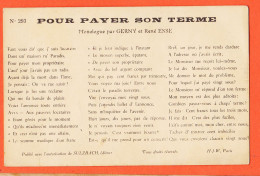 09594 /⭐ ◉  ♥️ Pour Payer Son TERME Monologue GERNY René ESSE 1910s Publié Avec Autorisation Editeur SULZBACH H-J-W 293  - Théâtre