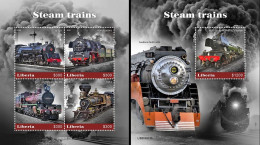 Liberia 2020, Steam Trains I, 4val In BF +BF - Trenes