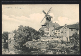 AK Emden / Ostfr., Windmühle Am Burggraben  - Emden