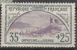 France N° 152 ** Au Profit Des Orphelins De Guerre 35c + 25c - Ongebruikt