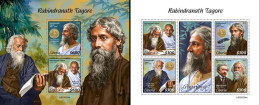 Liberia 2020, R, Tagore, Gandhi, 4val In BF +BF - Mahatma Gandhi