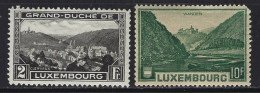 Luxembourg Yv 208 Vue De Clervaux+275 (coin Supérieur Haut Droit Coupé) Vue De Vianden **/mnh - Nuovi