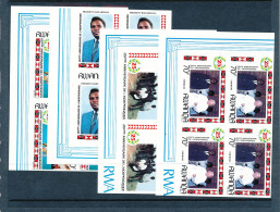 RWANDA COB 1301/1304 IMPERFORATED MNH - Unused Stamps