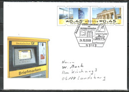 MiNr. USo 167 (2x ATM), SoSt. Motivwechsel Bei ATM, Erstverwendung; B-270 - Buste - Usati