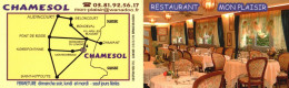 25- CHAMESOL   -PUB - CARTE VISITE -RESTAURANT MON PLAISIR - Sonstige & Ohne Zuordnung