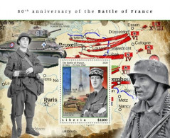 Liberia 2020, WWII, Battle Of France, De Gaulle, BF - De Gaulle (General)