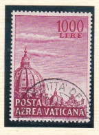 1958 Vaticano Vatican CUPOLA S. PIETRO, CUPOLONI 1000 Lire Posta Aerea Usato ST. PETER'S DOME Air Mail Used - Poste Aérienne