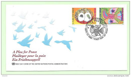 1996 - 706 / 707 - Plaidoyer Pour La Paix, Dessins D'enfants - 31 - FDC