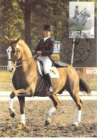 BELGIQUE CARTE MAXIMUM NUM.YVERT  2121 SPORT  EQUITATION - 1981-1990