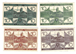 **Austria Notgeld Stein 4x  10 Heller  1015.3a+e+f+h - Oesterreich