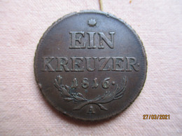 Austria: 1 Kreuzer 1816 A - Autriche