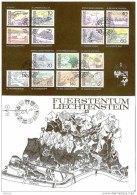 Liechtenstein 1973: GROSS-Folder Der FL-Post Officiel Mit Zu 511-525 Mi 573/599 Yv 517/599 Mit Stempel VADUZ 6.XII.73 - Cartoline Maximum