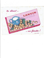 Buvard Illustré Chocolat Lait & Noisettes LANVIN (buvard EFGE) France   (63) - Alimentaire